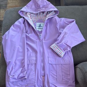 Purple Rain Jacket with Plaid Lining
